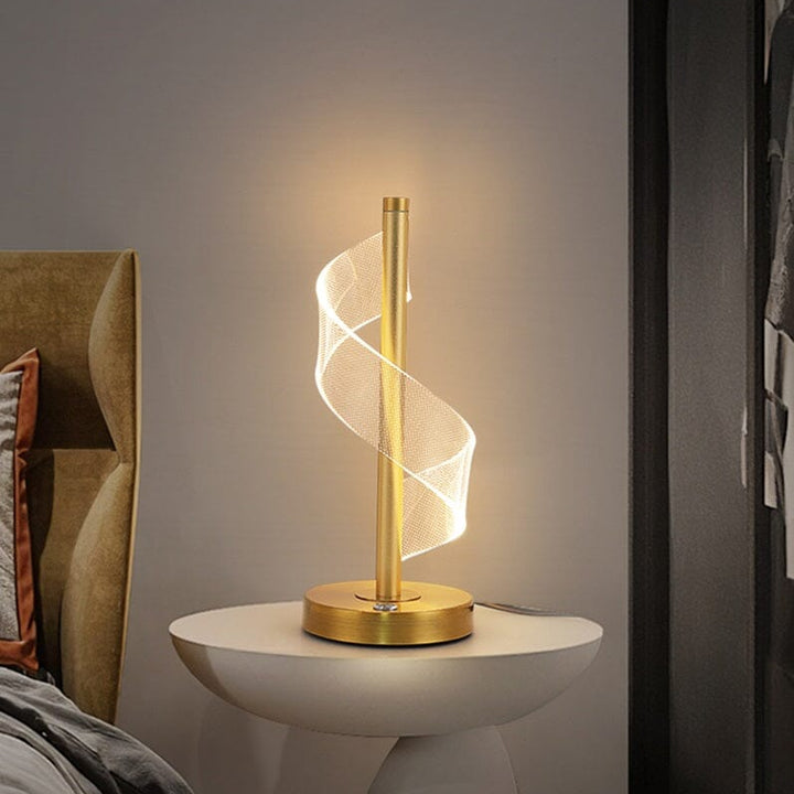 Abajur de Mesa Touch em Espiral Acrílico