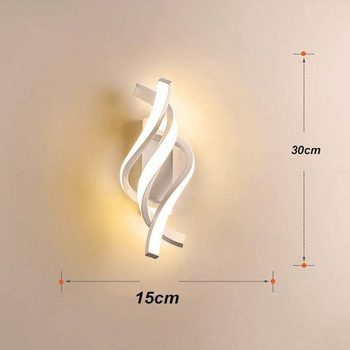 Arandela de Parede LED com Design Espiral e Estilo Moderno