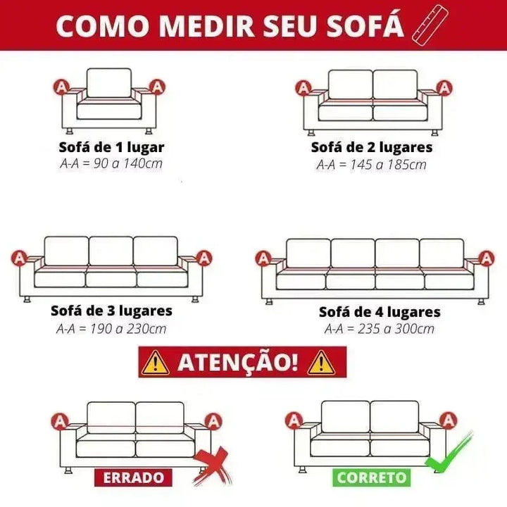 Capa para Sofá Protetora em Chenille Antiderrapante Azul Suave