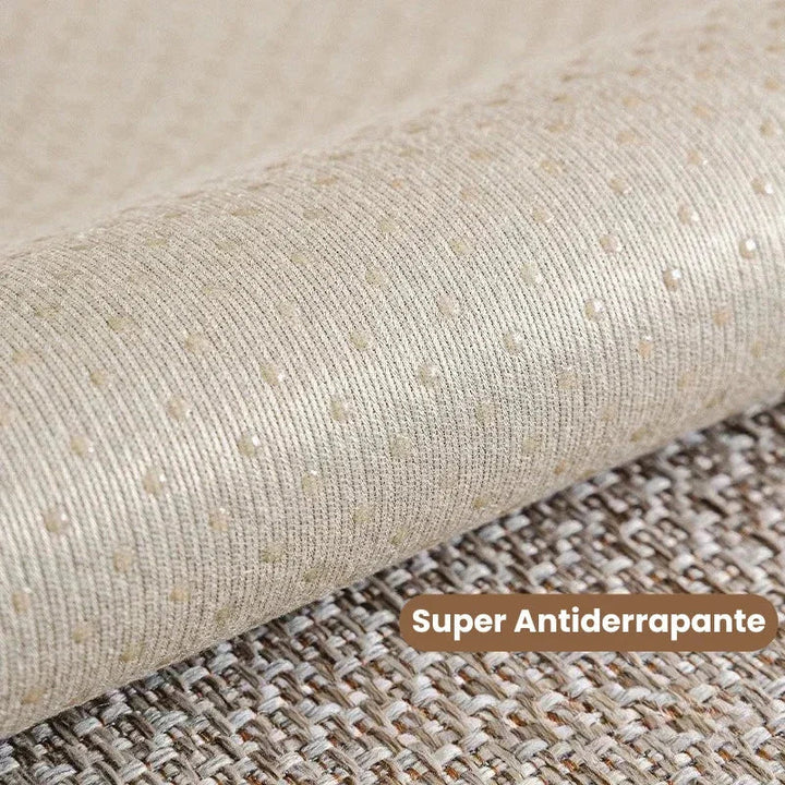 Capa para Sofá em Linho Antiderrapante Bege Acinzentado