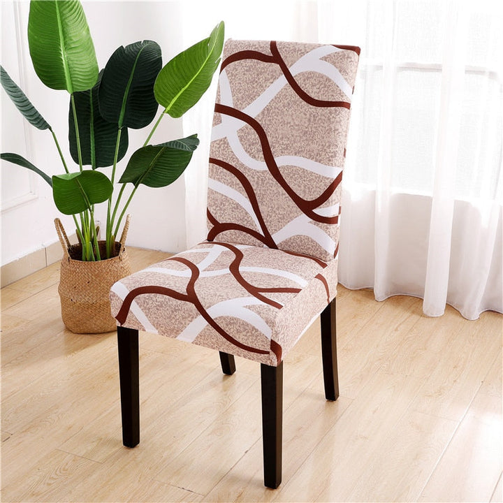 Capa de Cadeira Jantar Estampada
