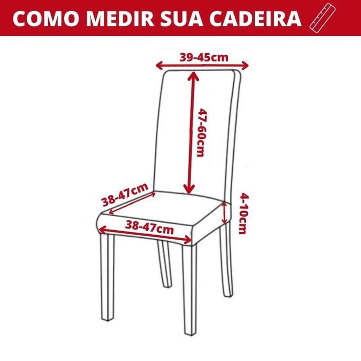 Capa Elastica Jacquard Elegance para Cadeira de Jantar na Cor Rosa