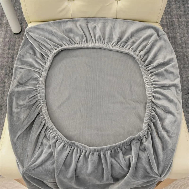 Capa Para Cadeira de Jantar Elastica Elegance Cinza Claro