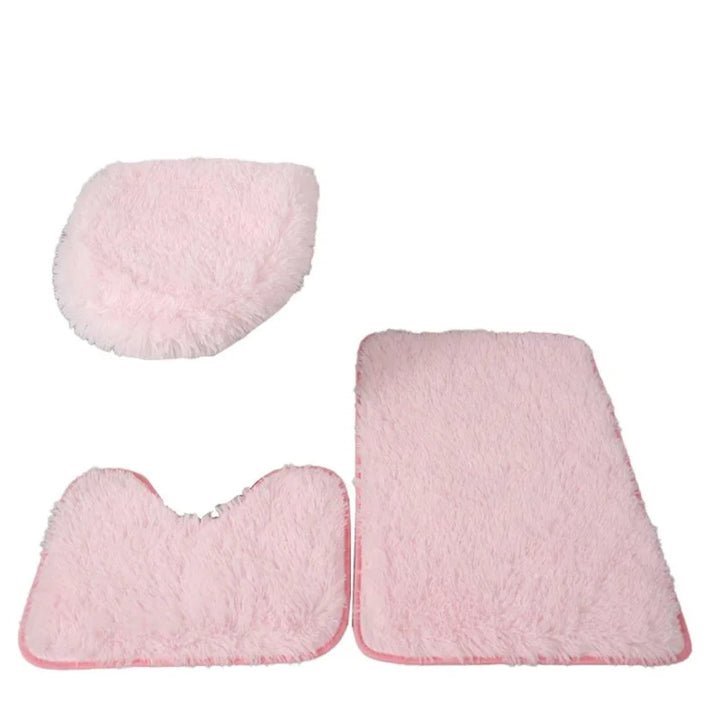 Kit de Tapetes 3 Peças Antiderrapantes de Microfibra Super Confortável