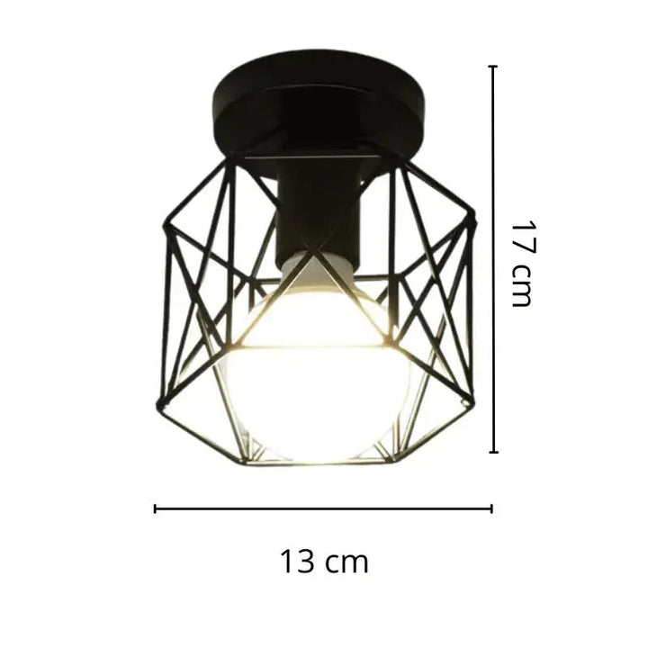 Luminária de Teto Moderna com Design Industrial e Acabamento Contemporâneo