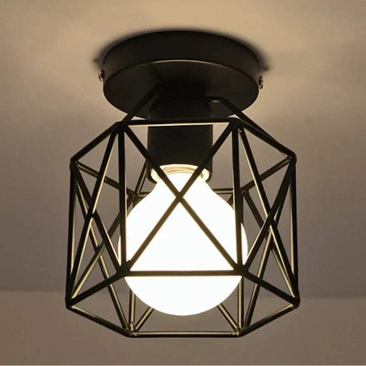 Luminária de Teto Moderna com Design Industrial e Acabamento Contemporâneo