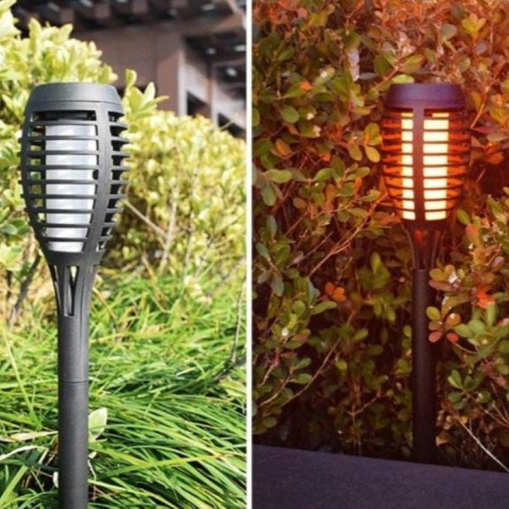 Luminária Holofote Para Jardim Torch Led com Painel Solar