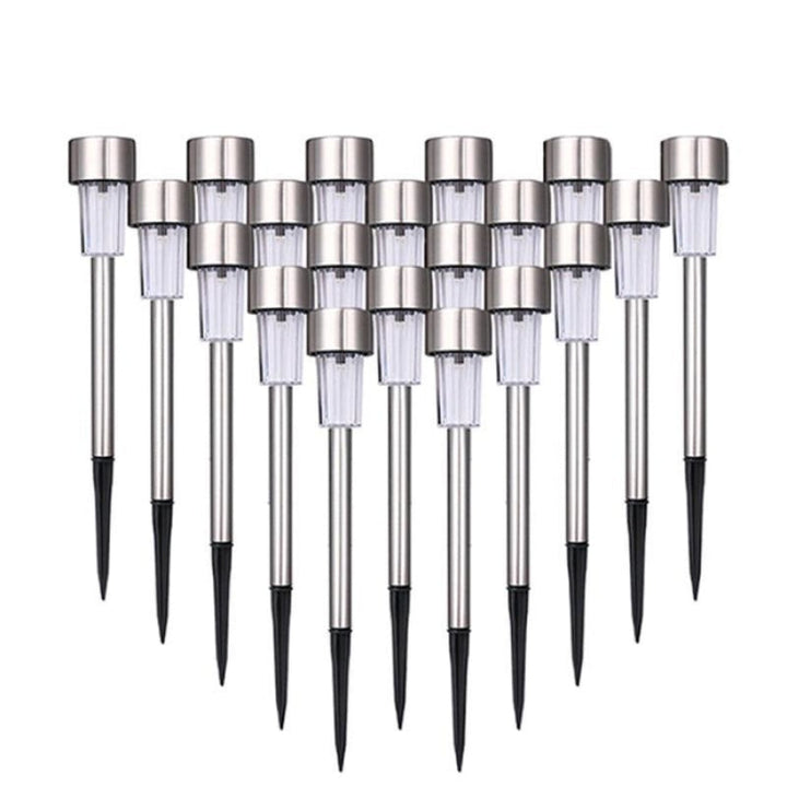 Luminária Para Jardim de Led Way Prata Led com Painel Solar