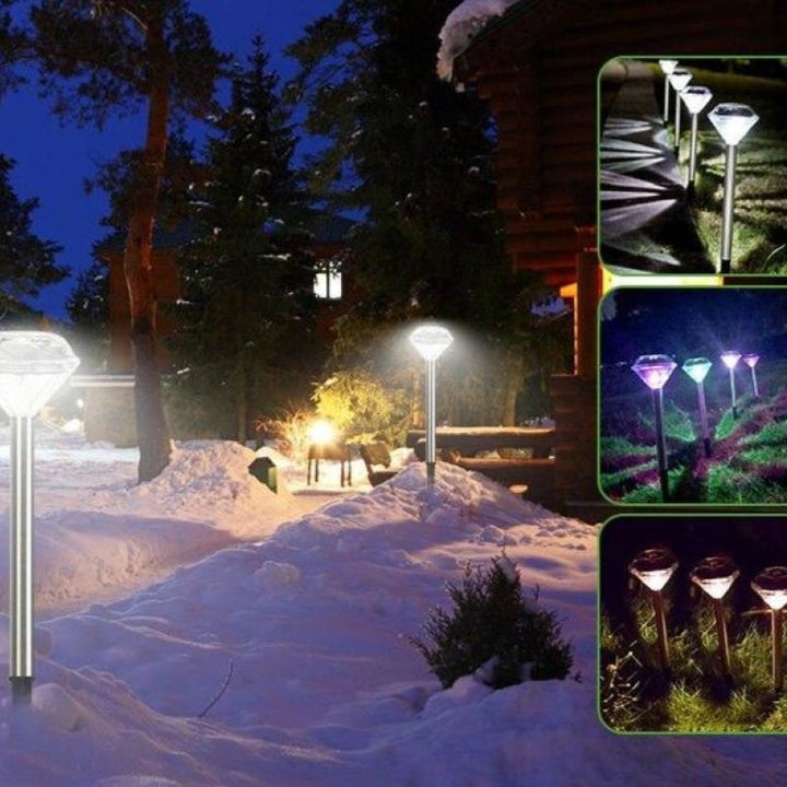 Refletor Luminária Holofote Precious Led com Painel Solar