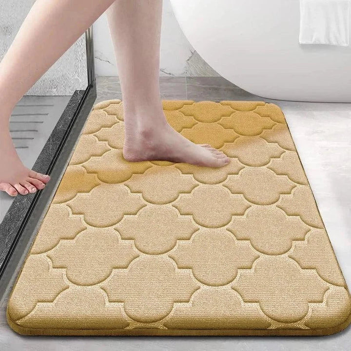 Tapete Antiderrapante de Veludo Coral Ultra Absorvente