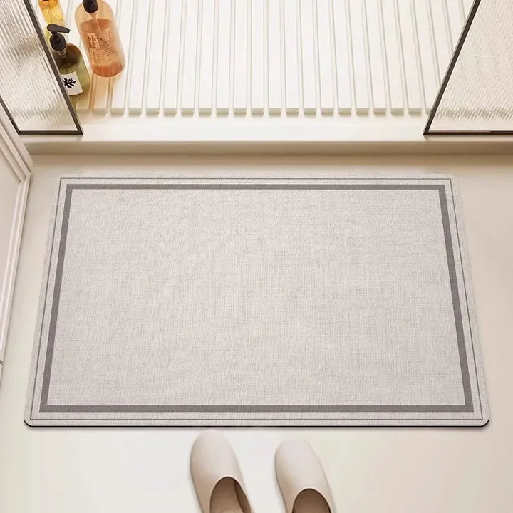 Tapete de Banheiro Minimalista de Secagem Rápida e Alta Absorção