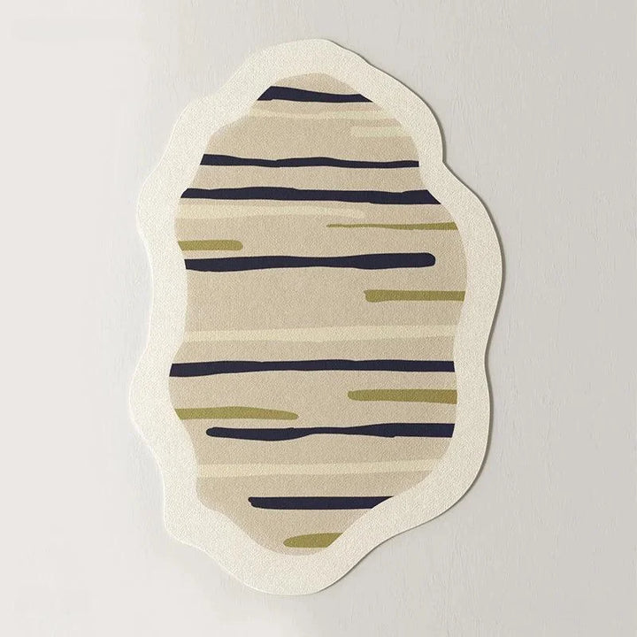 Tapete Irregular Antiderrapante para Sala e Quarto com Design Moderno