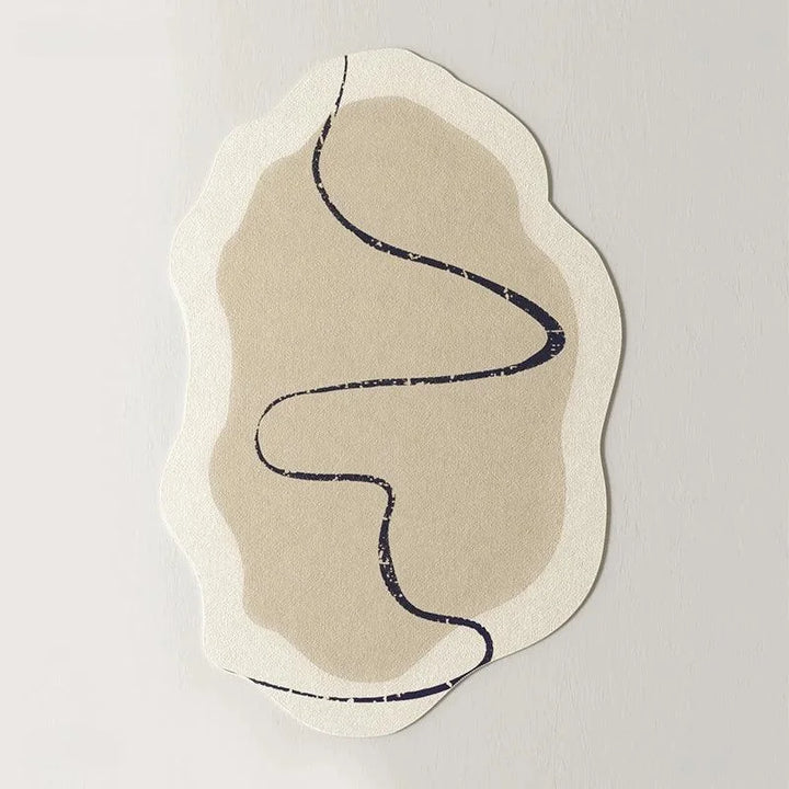 Tapete Irregular Antiderrapante para Sala e Quarto com Design Moderno