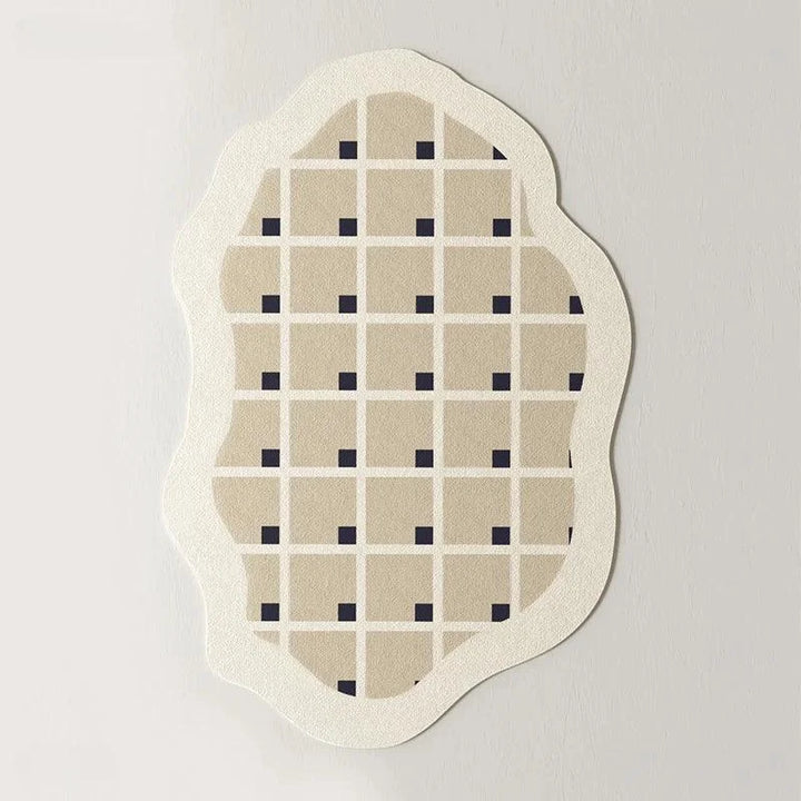 Tapete Irregular Antiderrapante para Sala e Quarto com Design Moderno