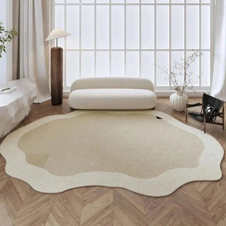 Tapete Irregular Antiderrapante para Sala e Quarto com Design Moderno