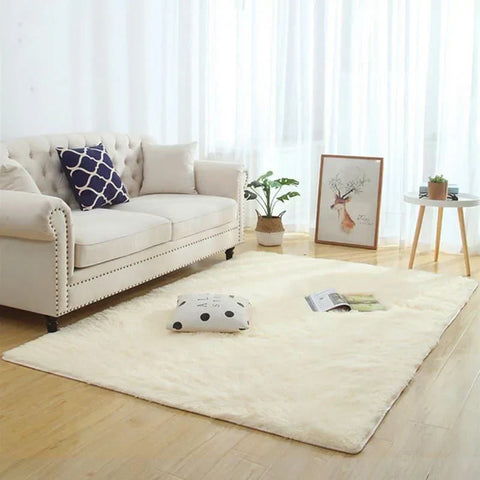 Tapete Liso Soft Felpudo Bege