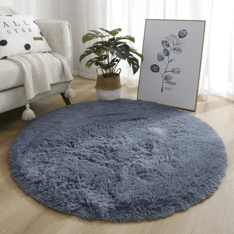 Tapete Liso Soft Felpudo Cinza Escuro