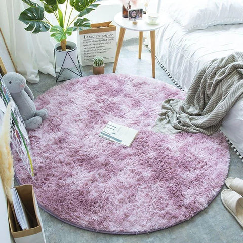 Tapete Liso Soft Felpudo Rosa Mescla