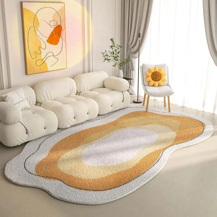 Tapete Luxuoso de Formato Irregular Confort Moderno